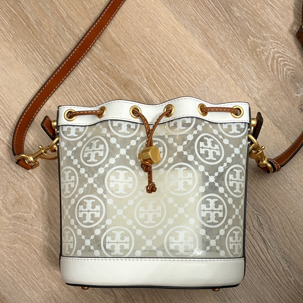Tory Burch Cream and Tan Shoulder Bag